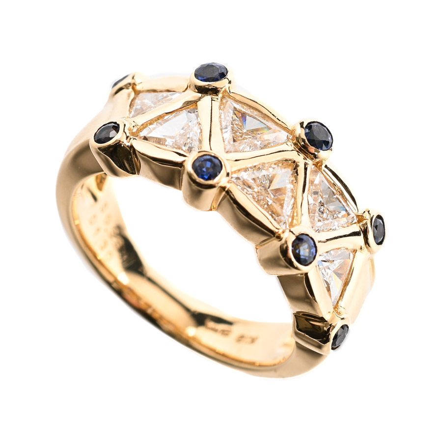 【中古A品】ダイヤ リング   K18イエローゴールド 銀座