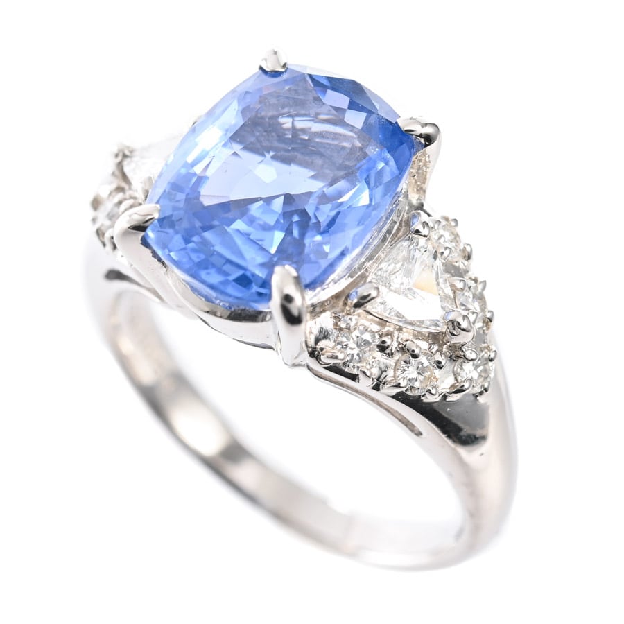 【中古A品】  ノンブランドジュエリー サファイア リング   Pt850 銀座