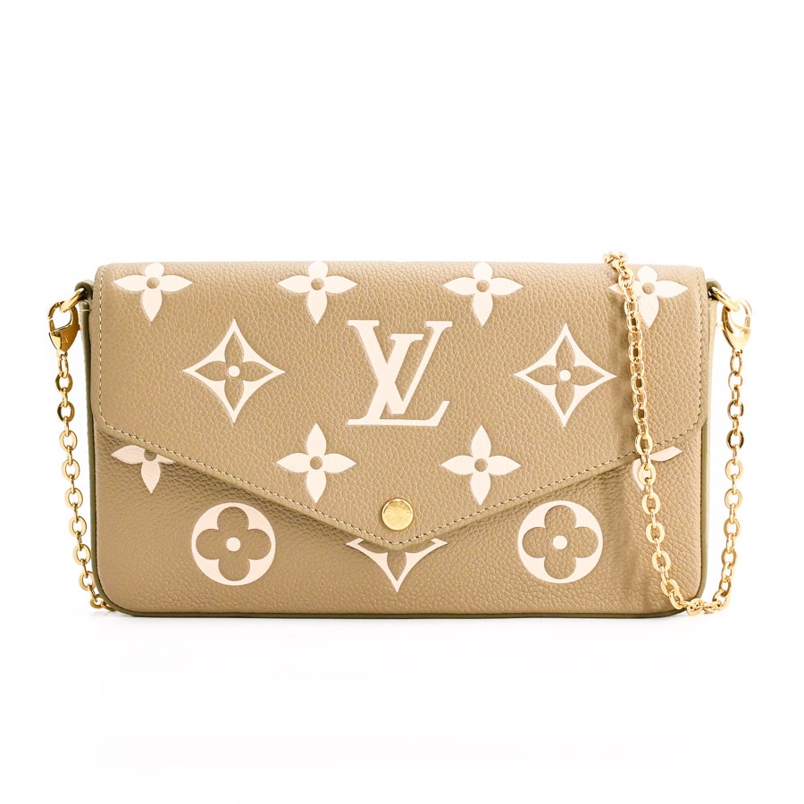 ポシェットフェリシー カーキ 約W21xH12xD3cm(実寸)