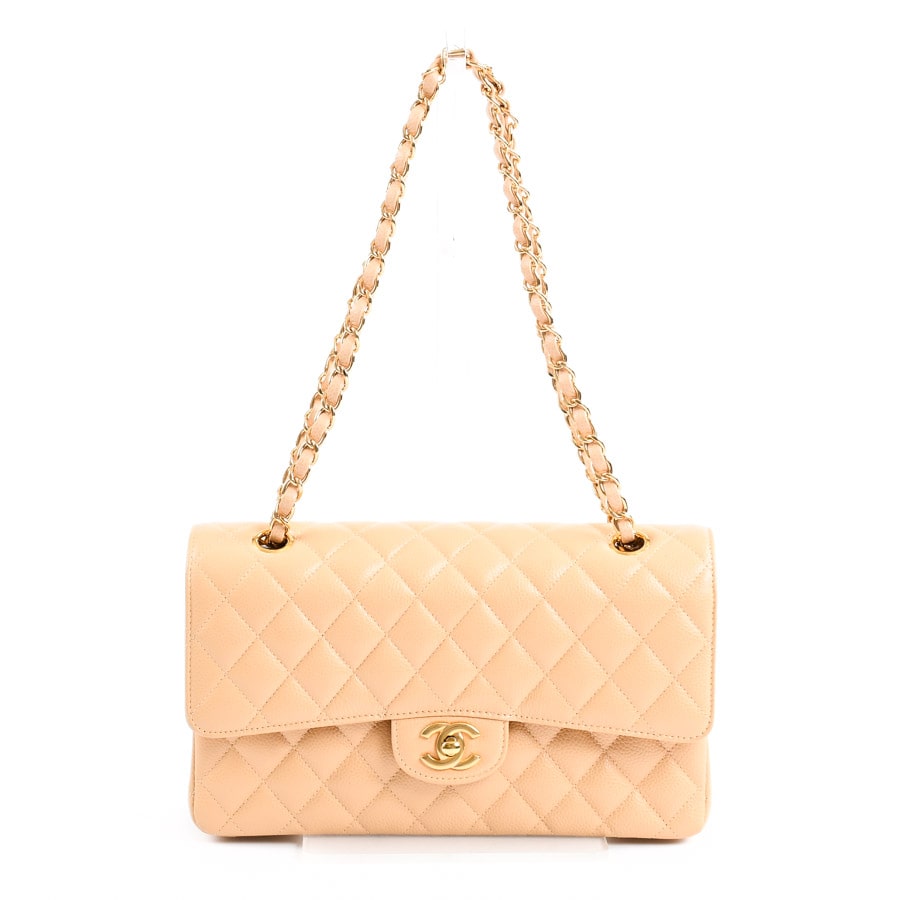 11.12クラシックハンドバッグ ベージュ 約W25.5xH15.5xD6.5cm