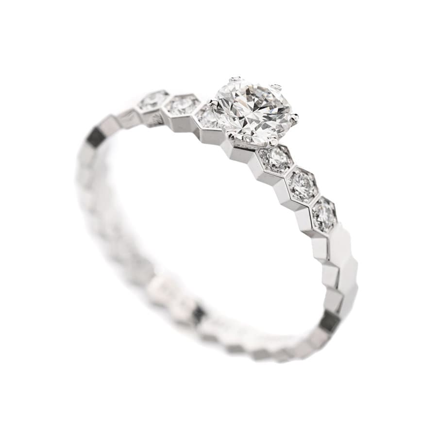 【中古A品】  ショーメ ビーマイラブハニカム ソリテール   K18ホワイトゴールド 新宿歌舞伎町店