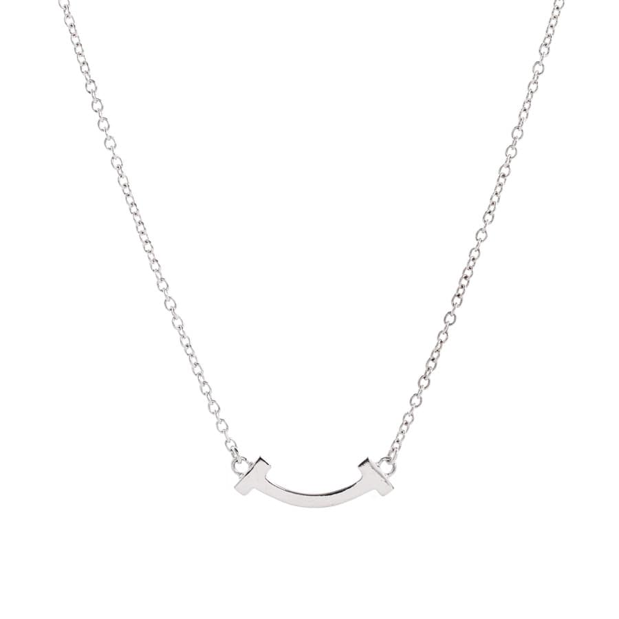 【中古A品】  ティファニー Tスマイルペンダント ミニ   K18ホワイトゴールド 新宿歌舞伎町店