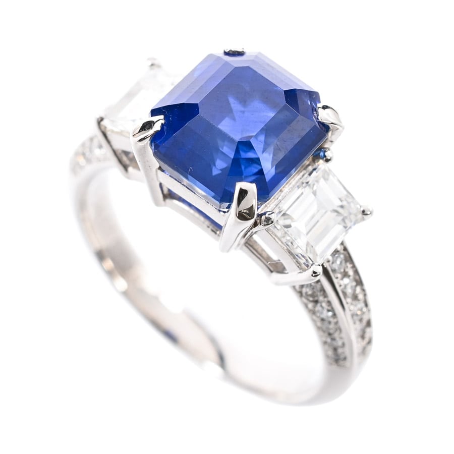 【中古A品】  ノンブランドジュエリー サファイア リング   プラチナ900 銀座