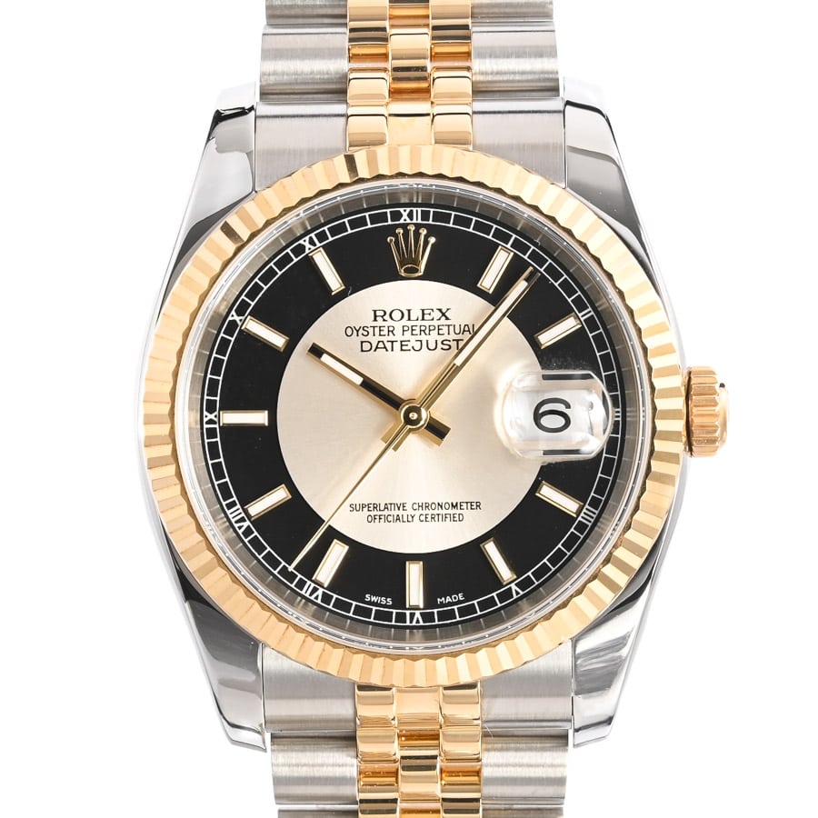 デイトジャスト ブラック・シルバー ケース:約36mm/ブレスサイズ:約18.5cm