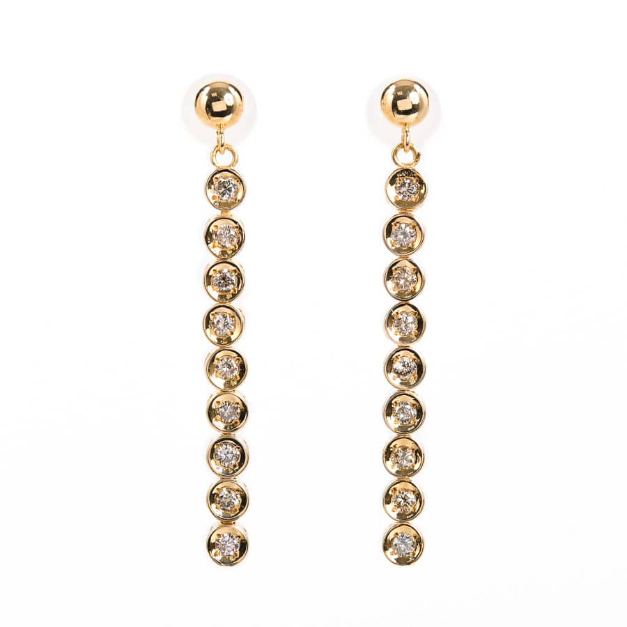 【中古A品】  ノンブランドジュエリー ダイヤ ピアス   K18YG 横浜関内店