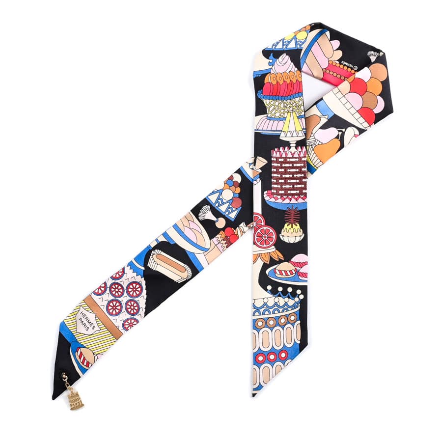 ツイリーチャーム ブラック / ベージュ/ピンク W86xH5cm(※)