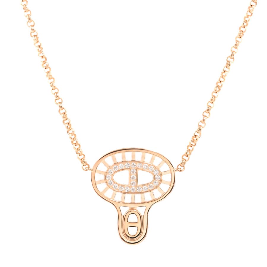 【中古A品】  エルメス シェーヌダンクル ディヴァイン   K18ピンクゴールド 元町本店