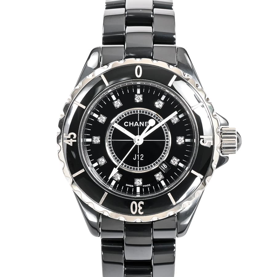 J12 33mm ブラック ケース:約33mm/ブレスサイズ:約16.5cm