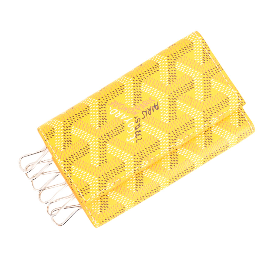 サンミッシェルキーケース イエロー 約W10xH6cm(実寸)