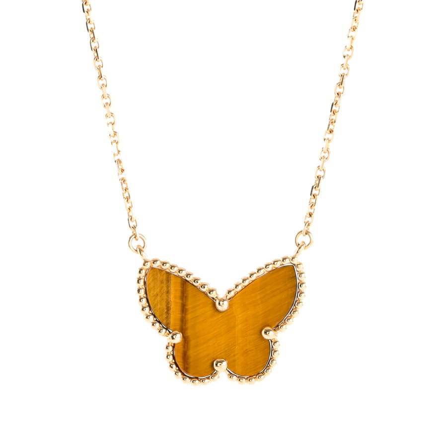 【中古A品】  ヴァンクリーフアーペル ラッキーアルハンブラ パピヨン  VCARD98500 K18イエローゴールド 銀座