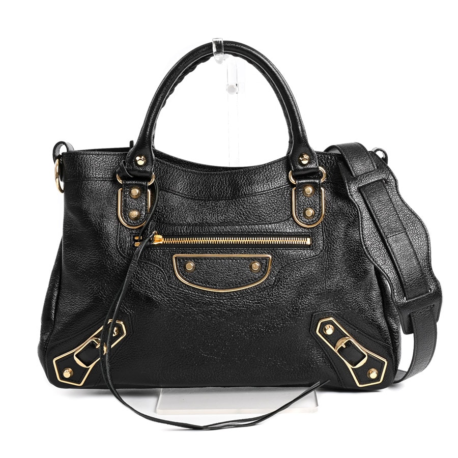 【中古A品】  バレンシアガ クラシックメタリックエッジシティ  390149 型押しレザー 元町本店