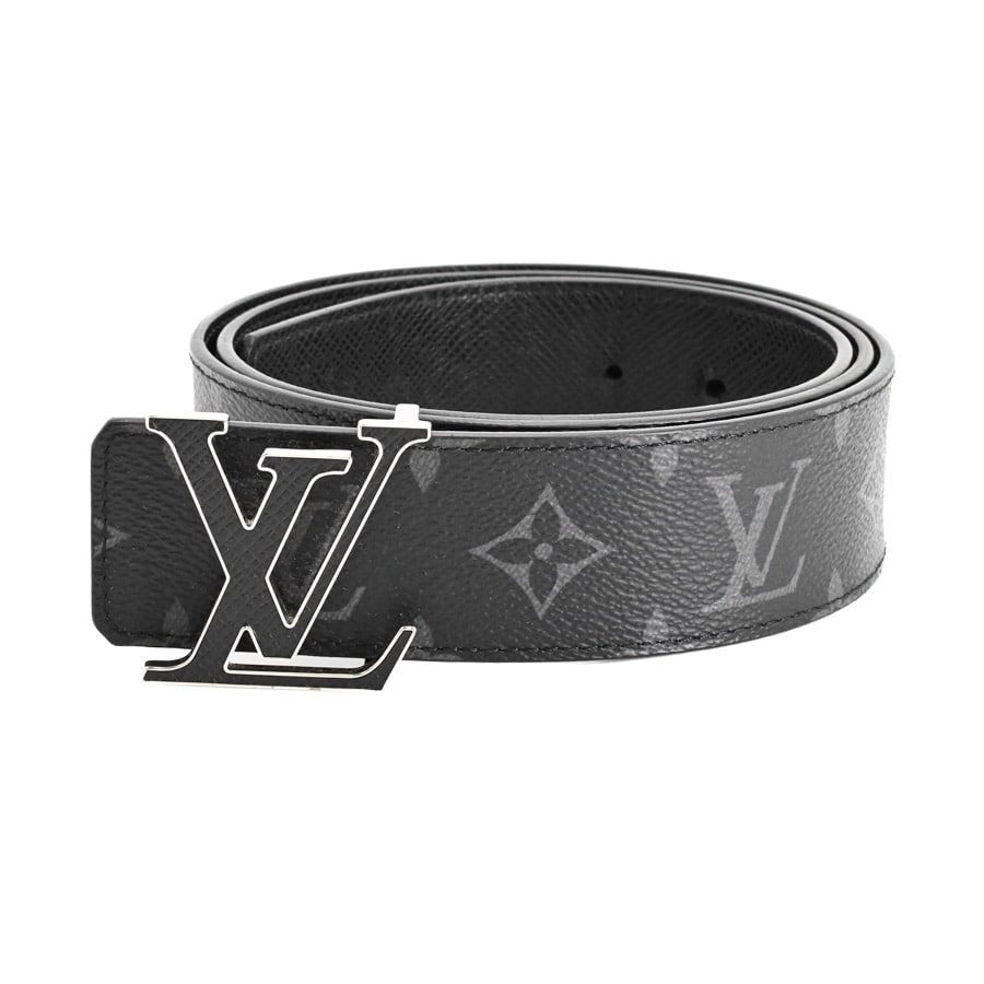 LVイニシャル40MMリバーシブル ブラック メーカーサイズ95/最短90/最長100x幅4cm(実寸)