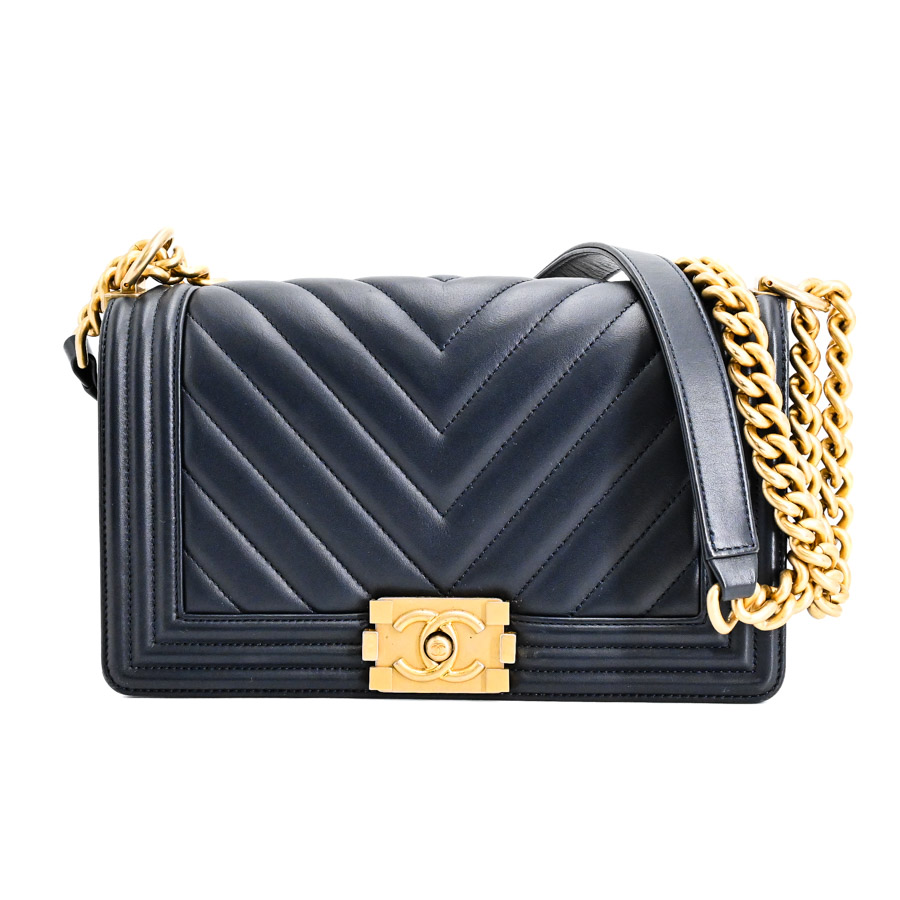 【中古AB品】  シャネル ボーイシャネルチェーンショルダー ボーイシャネル A67086 ラムスキン 元町本店