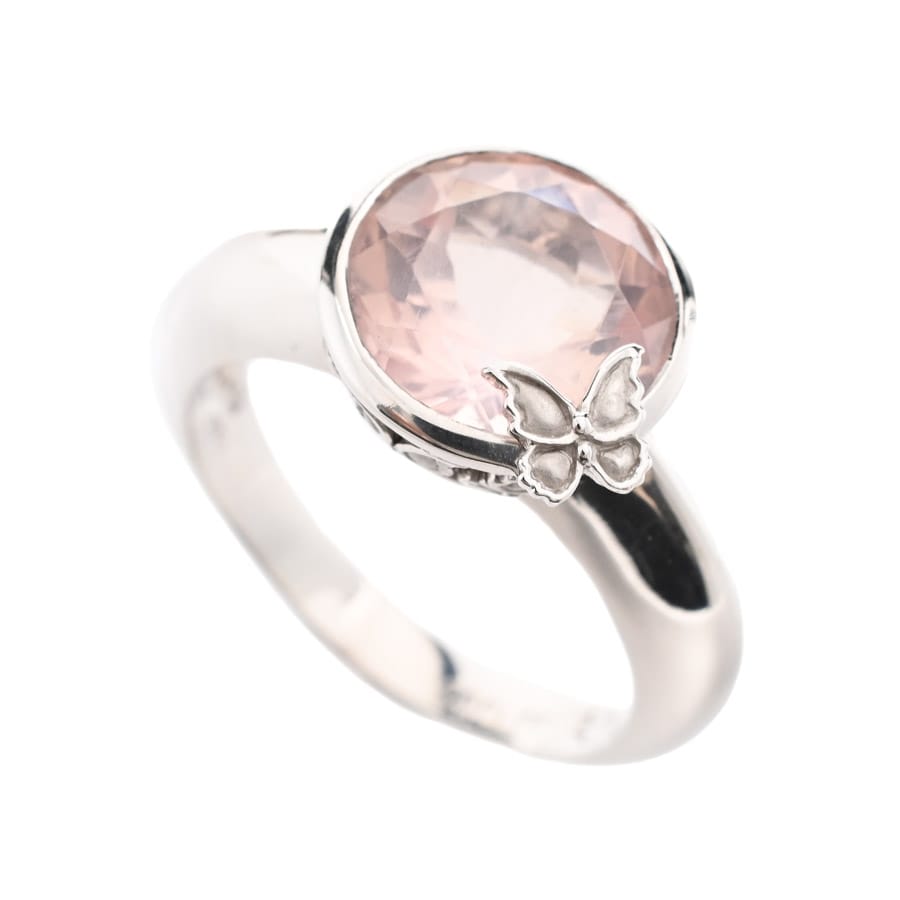 【中古A品】  カレライカレラ ローズクォーツ リング   K18ホワイトゴールド 新宿歌舞伎町店