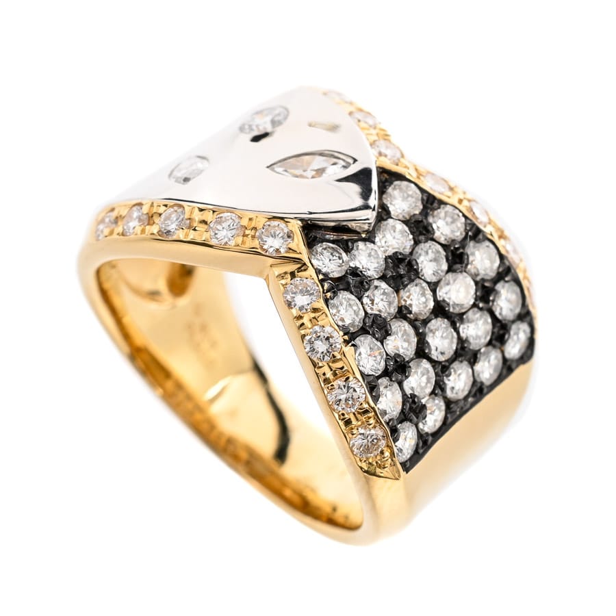 【中古A品】  サザンクロス ダイヤ リング   Pt900/K18 元町本店