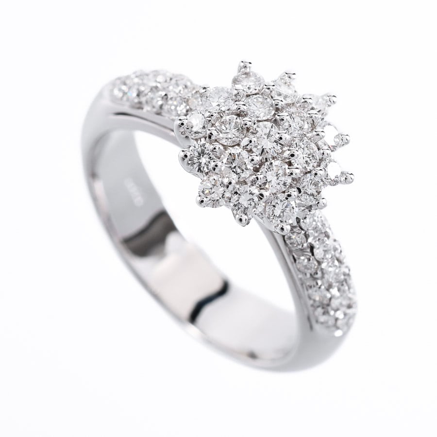 【中古A品】  ノンブランドジュエリー ダイヤ リング   K18ホワイトゴールド 横浜関内店