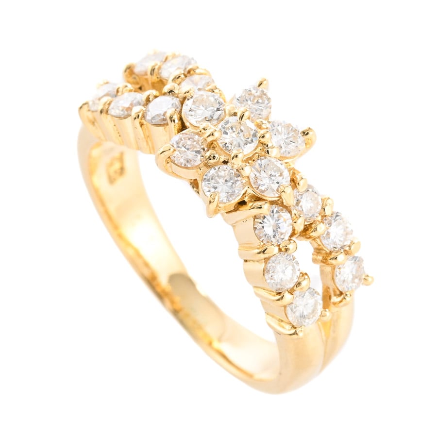 【中古A品】  ノンブランドジュエリー ダイヤ リング   K18YG 元町本店