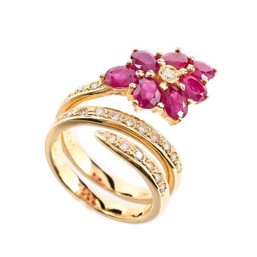 【中古A品】  ノンブランドジュエリー ルビー リング   K18YG 横浜関内店