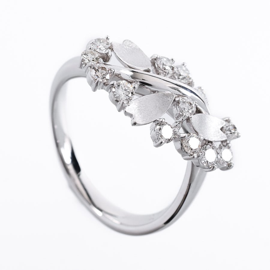 【中古A品】  ノンブランドジュエリー ダイヤ リング   K18ホワイトゴールド 元町本店