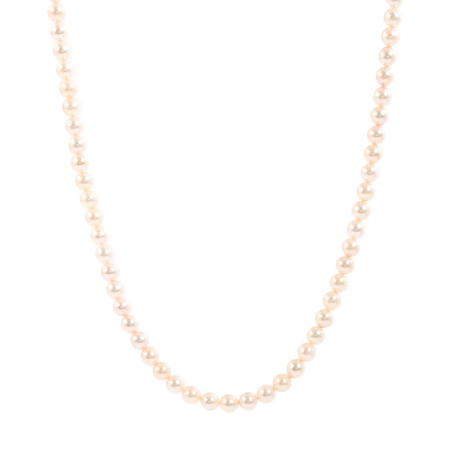 【中古A品】  ノンブランドジュエリー パール ネックレス   K14ホワイトゴールド 元町本店