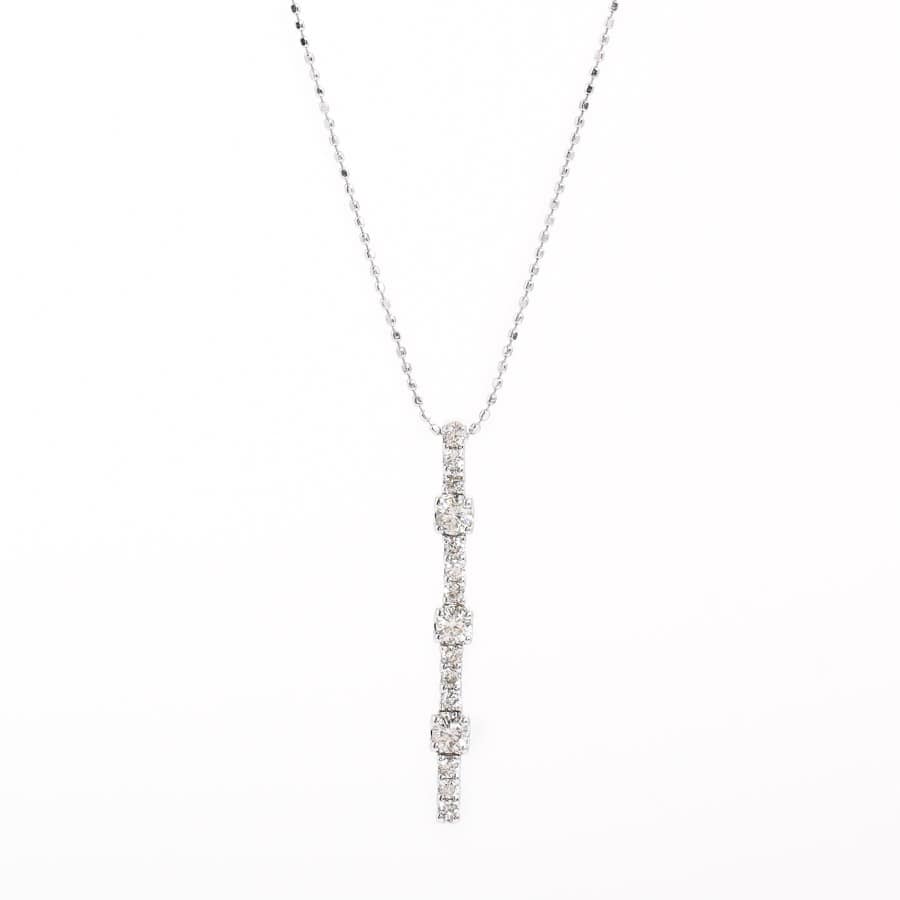 【中古A品】  ノンブランドジュエリー ダイヤ ネックレス   K18ホワイトゴールド 横浜関内店