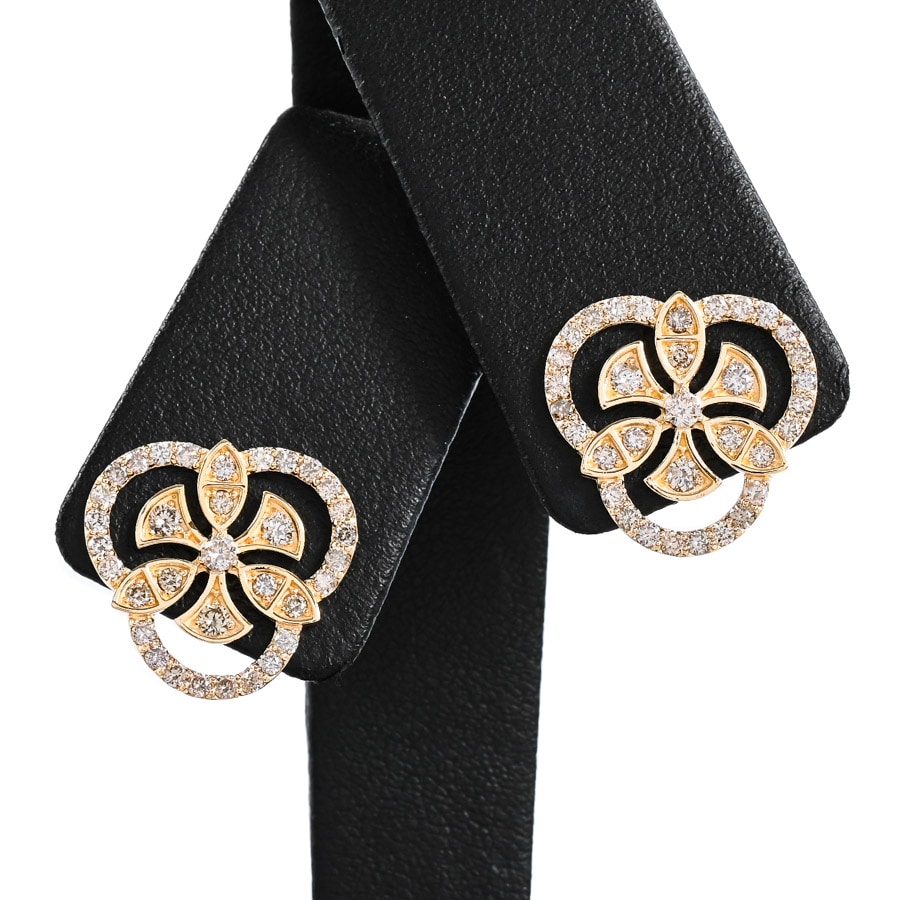 【中古A品】  ノンブランドジュエリー ダイヤ ピアス   K18YG 横浜関内店