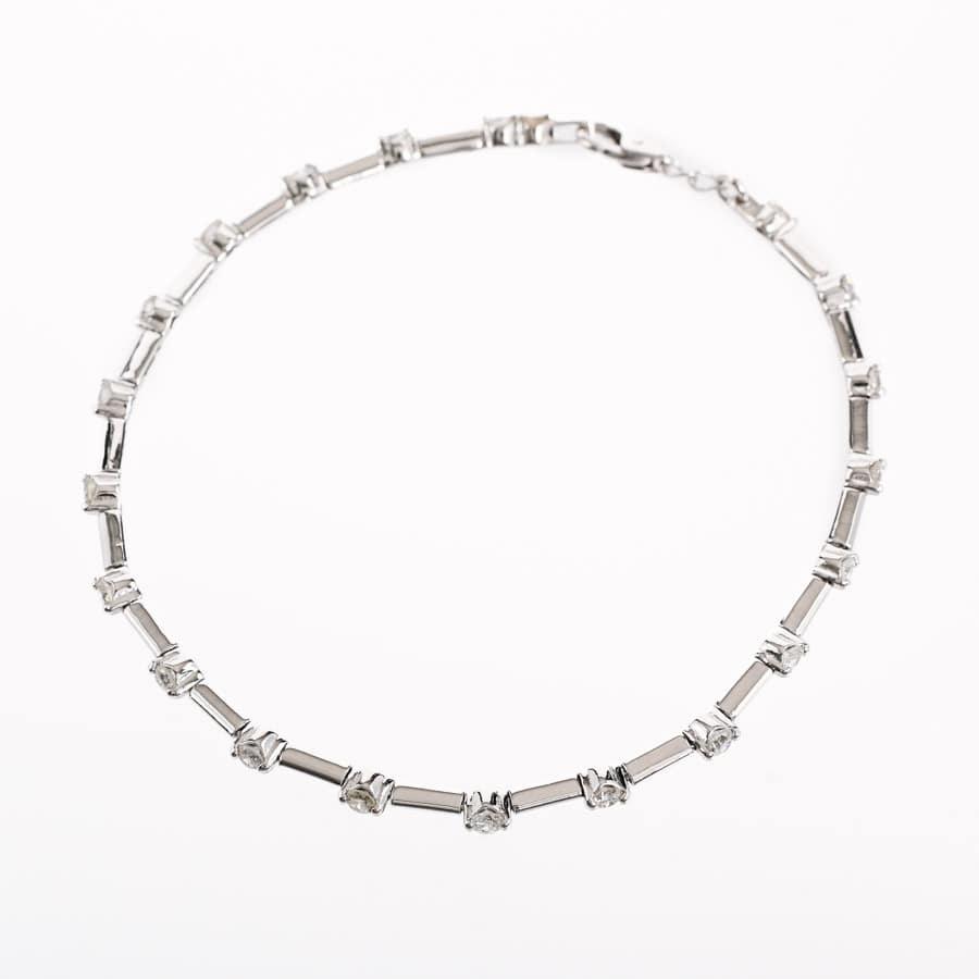 【中古A品】  ノンブランドジュエリー ダイヤ ブレスレット   K18ホワイトゴールド 元町本店