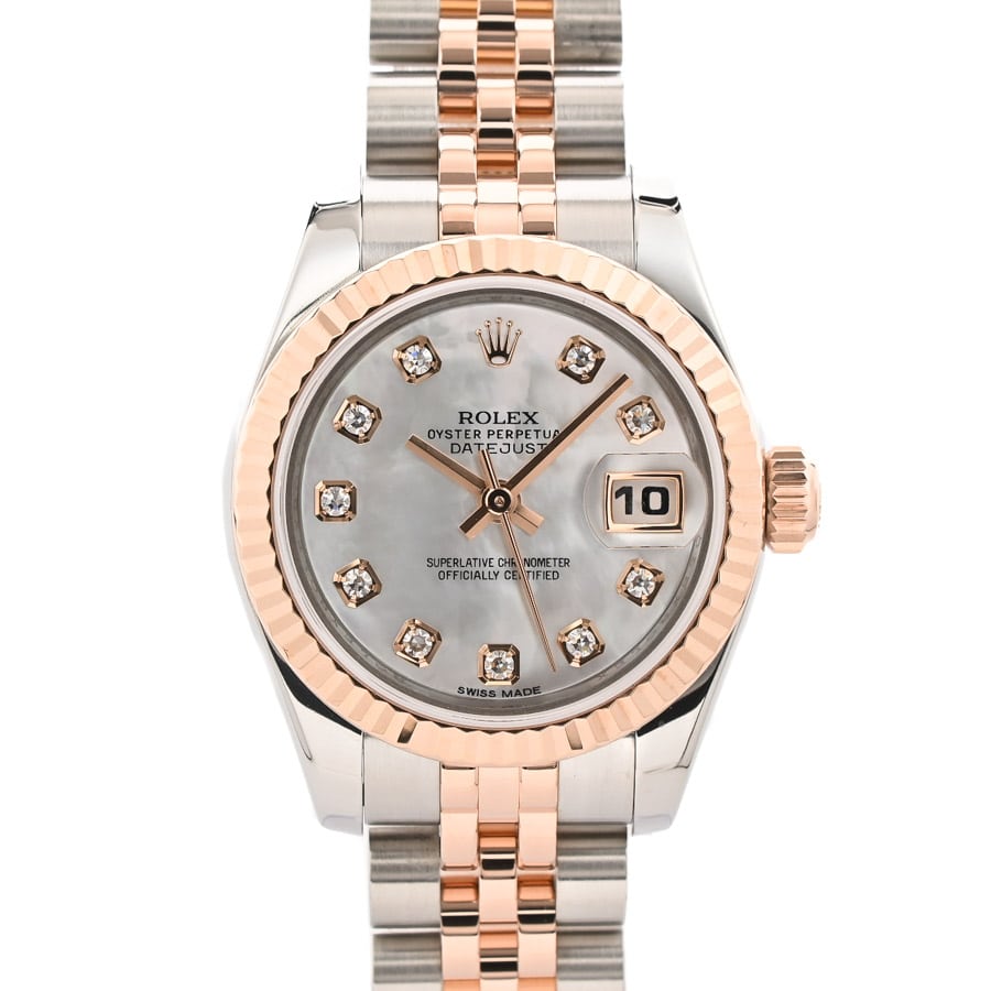 【中古A品】  ロレックス デイトジャスト  179171NG ステンレス/ピンクゴールド THE YOKOHAMA FRONT