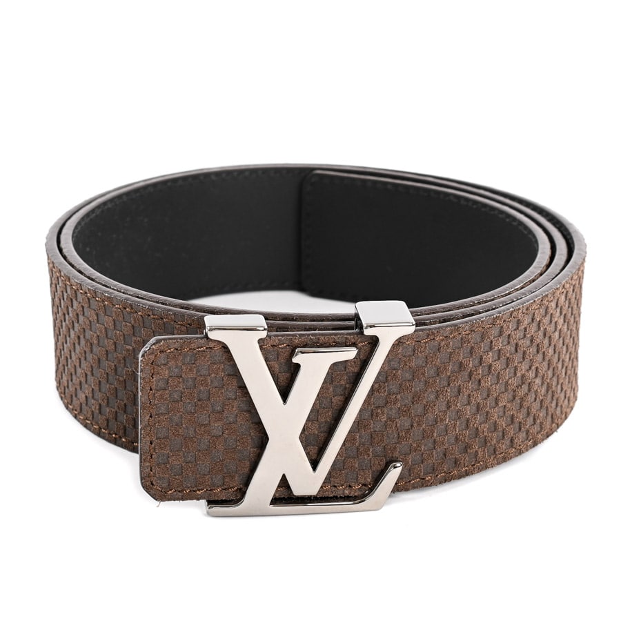 【中古A品】  ルイヴィトン サンチュールLVイニシャル  M6876 スウェード 元町本店