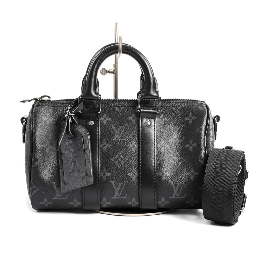 【中古A品】  ルイヴィトン キーポルバンドリエール25 モノグラムエクリプス M46271  元町本店