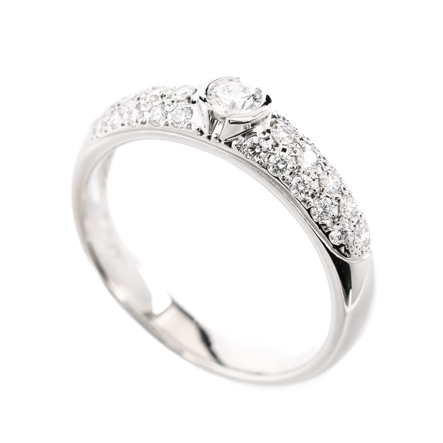 【中古A品】  ミキモト ダイヤ リング   Pt950 THE YOKOHAMA FRONT