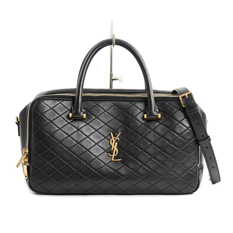 リヤダッフルハンドバッグ ブラック 約W30xH17xD14cm(実寸)