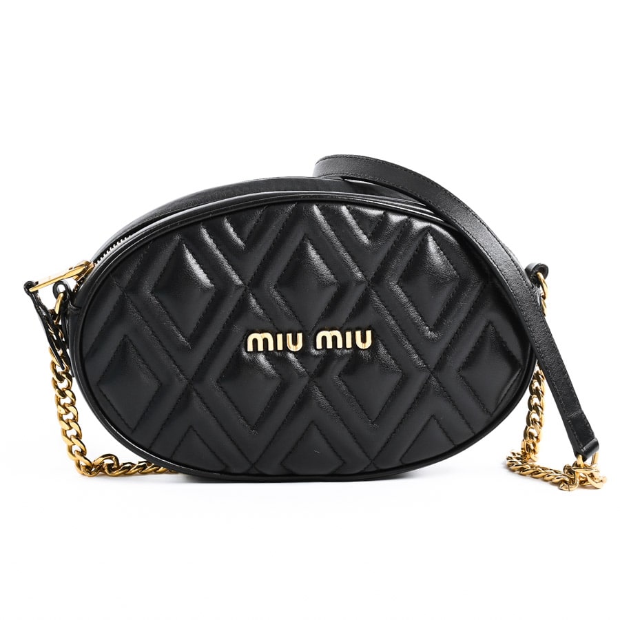 【中古AB品】  ミュウミュウ チェーンショルダーバッグ   カーフ 新宿歌舞伎町店