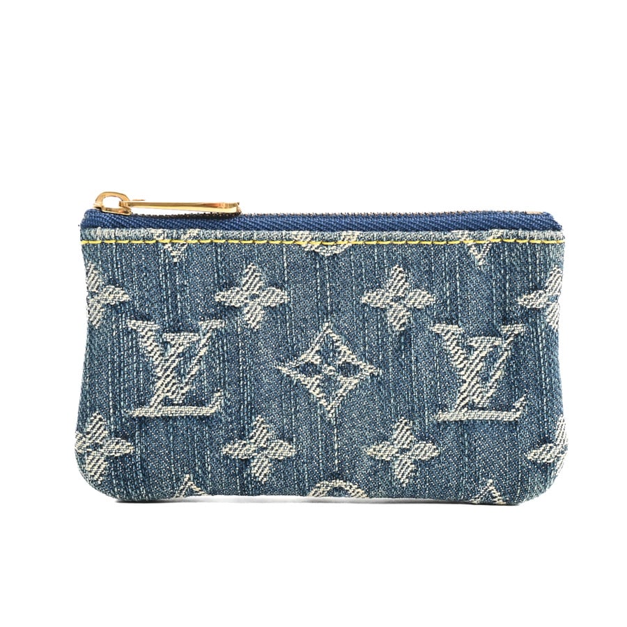 ポシェットクレ ブルー 約W12xH7cm(実寸)