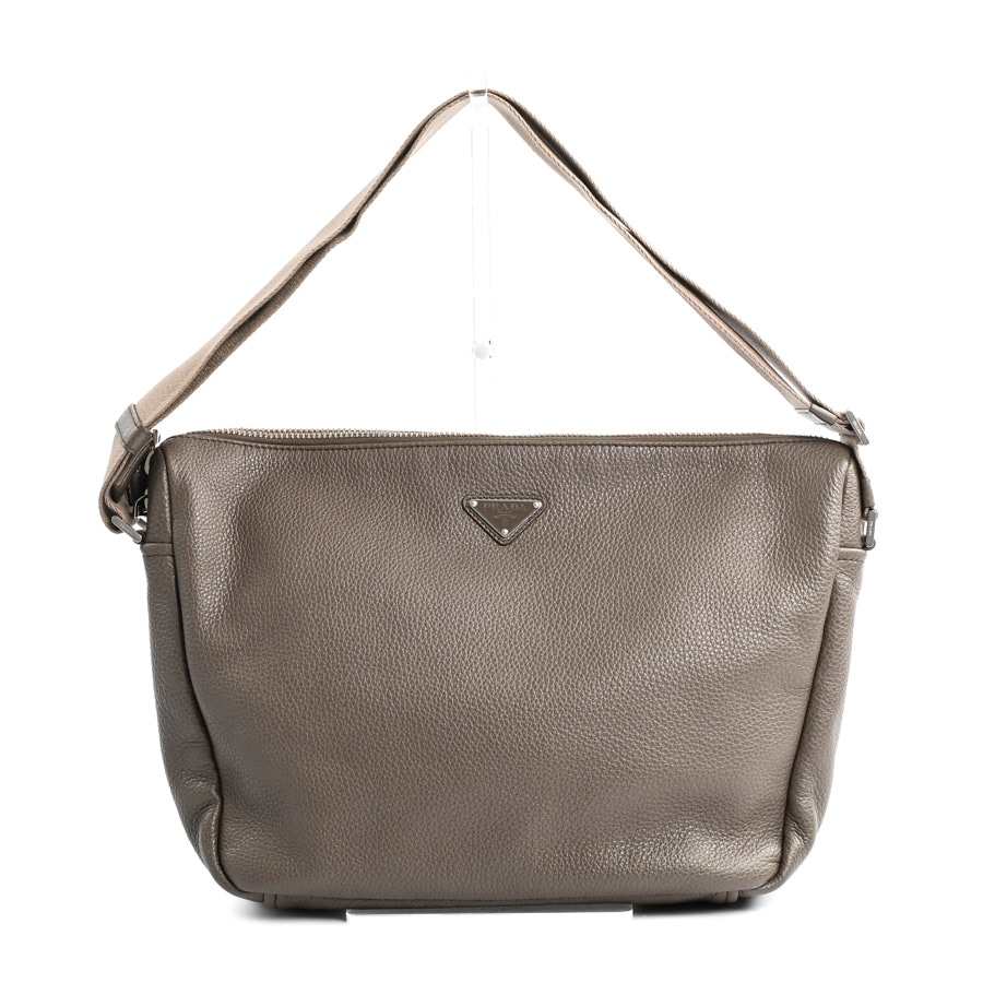 ヴィッテロダイノレザーショルダーバッグ グレー / グレーブラウン 約W30xH26xD14cm(実寸)