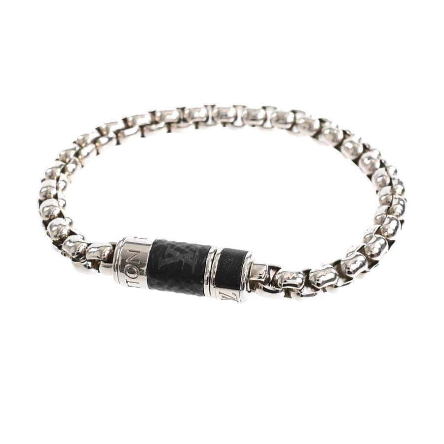 【中古A品】  ルイヴィトン ブレスレットチェーンモノグラム モノグラムエクリプス M62592 メタル 新宿歌舞伎町店