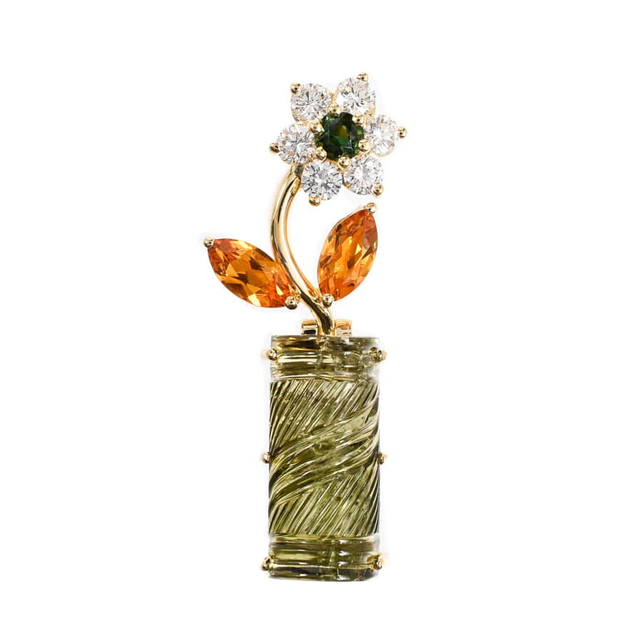 【中古B品】  ジュエルスタジオ トルマリン ペンダント   K18イエローゴールド 元町本店