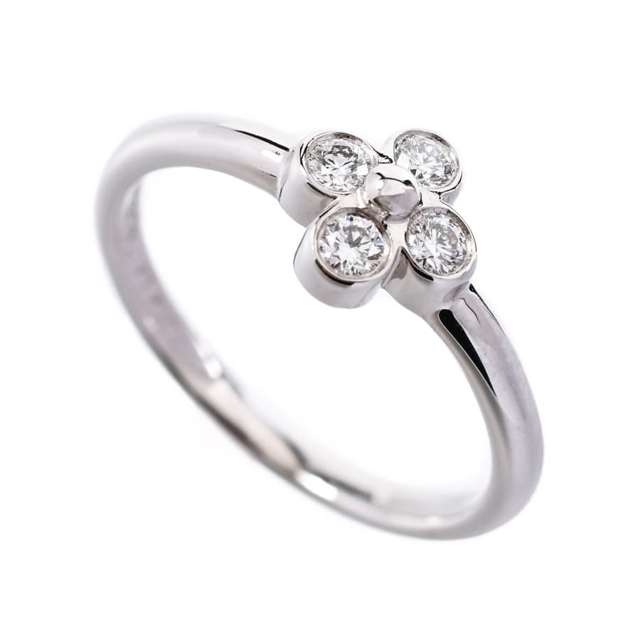 【中古A品】  ティファニー フラワーレース   Pt950 横浜関内店