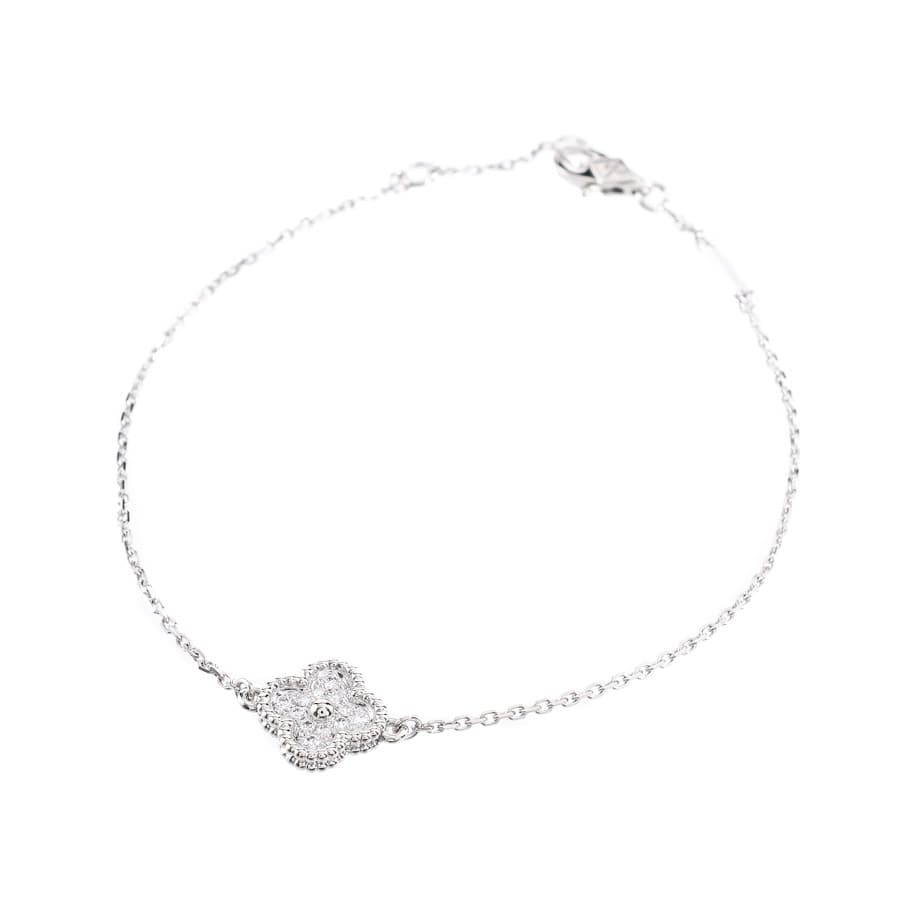 【中古A品】  ヴァンクリーフアーペル スウィートアルハンブラ  VCARO85600 K18ホワイトゴールド 横浜関内店