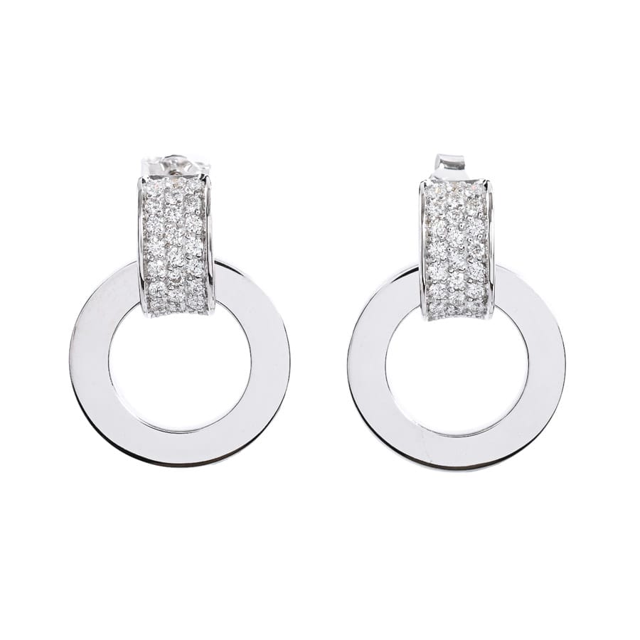 【中古A品】  ノンブランドジュエリー ダイヤ ピアス   K18ホワイトゴールド 横浜関内店