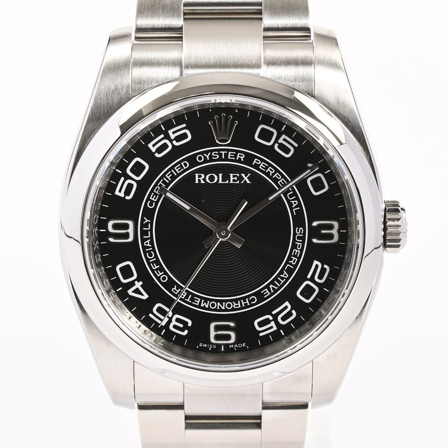 オイスターパーペチュアル ブラックプリントローマン ケース:約36mm/ブレスサイズ:約18cm
