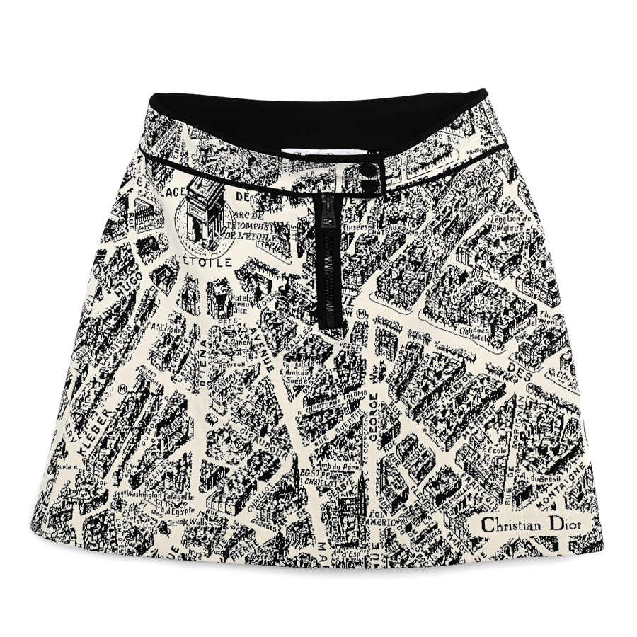 【中古A品】  ディオール スカート  324J11AM505 ポリエステル THE YOKOHAMA FRONT