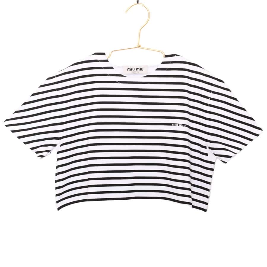 【中古AB品】  ミュウミュウ Tシャツ  MJN452 コットン THE YOKOHAMA FRONT