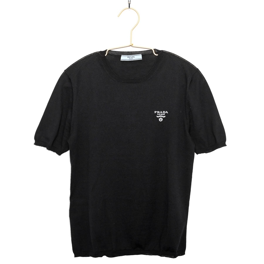 【中古A品】  プラダ 半袖ニット  P2401L シルク THE YOKOHAMA FRONT
