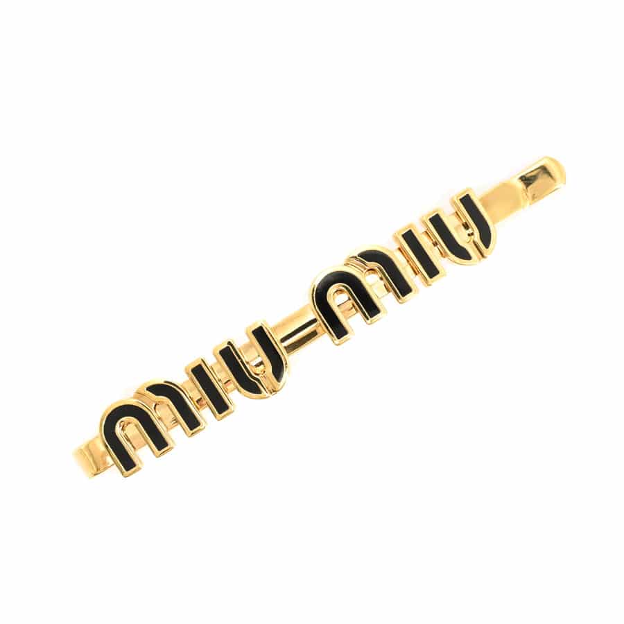 【中古A品】  ミュウミュウ エナメルメタルヘアクリップ  5IF146 ゴールドメッキ 新宿歌舞伎町店