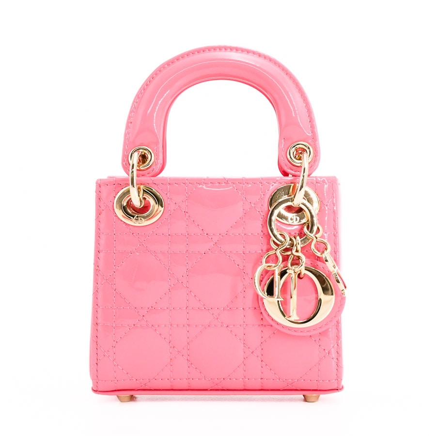 【中古A品】  ディオール レディディオールマイクロバッグ   パテントレザー THE YOKOHAMA FRONT