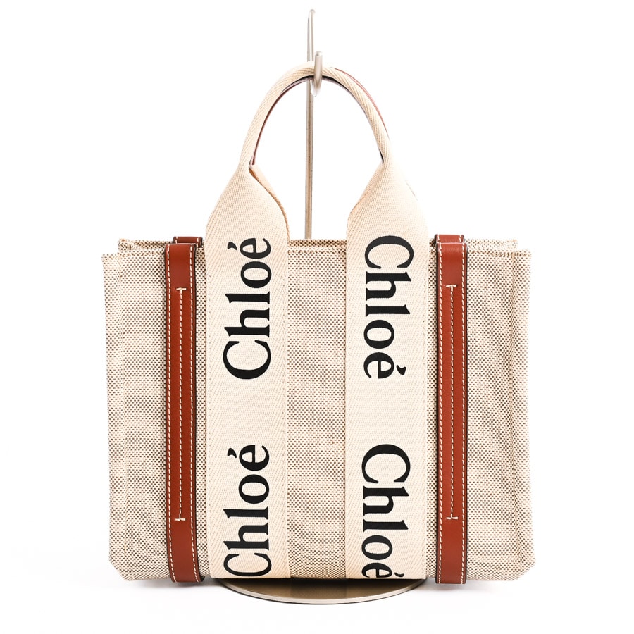 【中古AB品】  クロエ WOODYスモールトート  CHC21US385E6690U キャンバス 新宿歌舞伎町店
