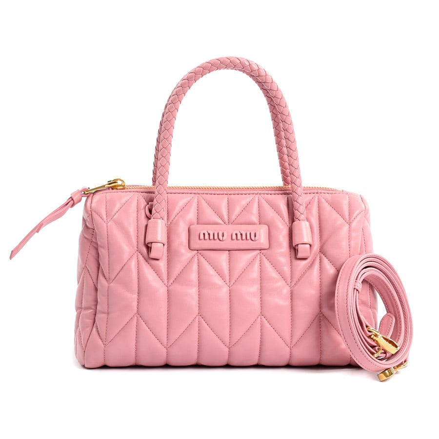 【中古A品】  ミュウミュウ 2WAYハンドバッグ  5BB085 ナッパ 横浜関内店