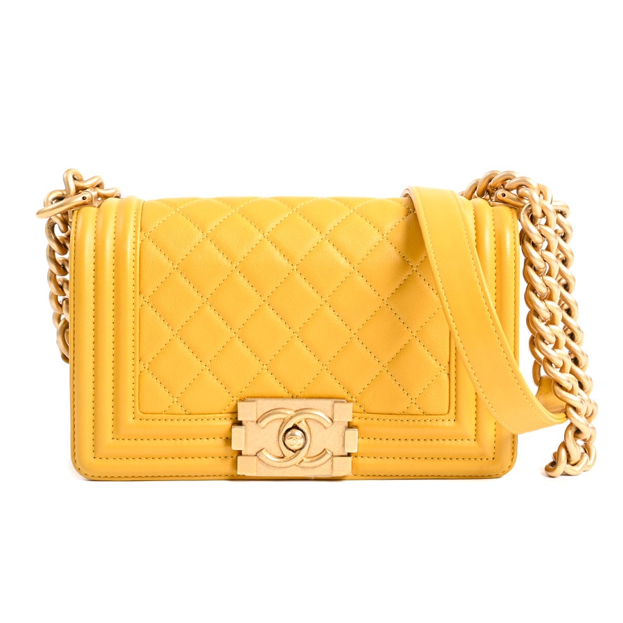 【中古AB品】  シャネル ボーイシャネルスモールチェーンショルダー ボーイシャネル A67085 ラムスキン 銀座