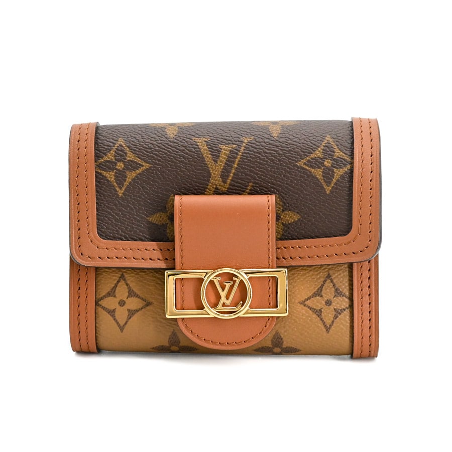 【中古A品】  ルイヴィトン ポルトフォイユドーフィーヌコンパクト モノグラムリバース M68725  元町本店